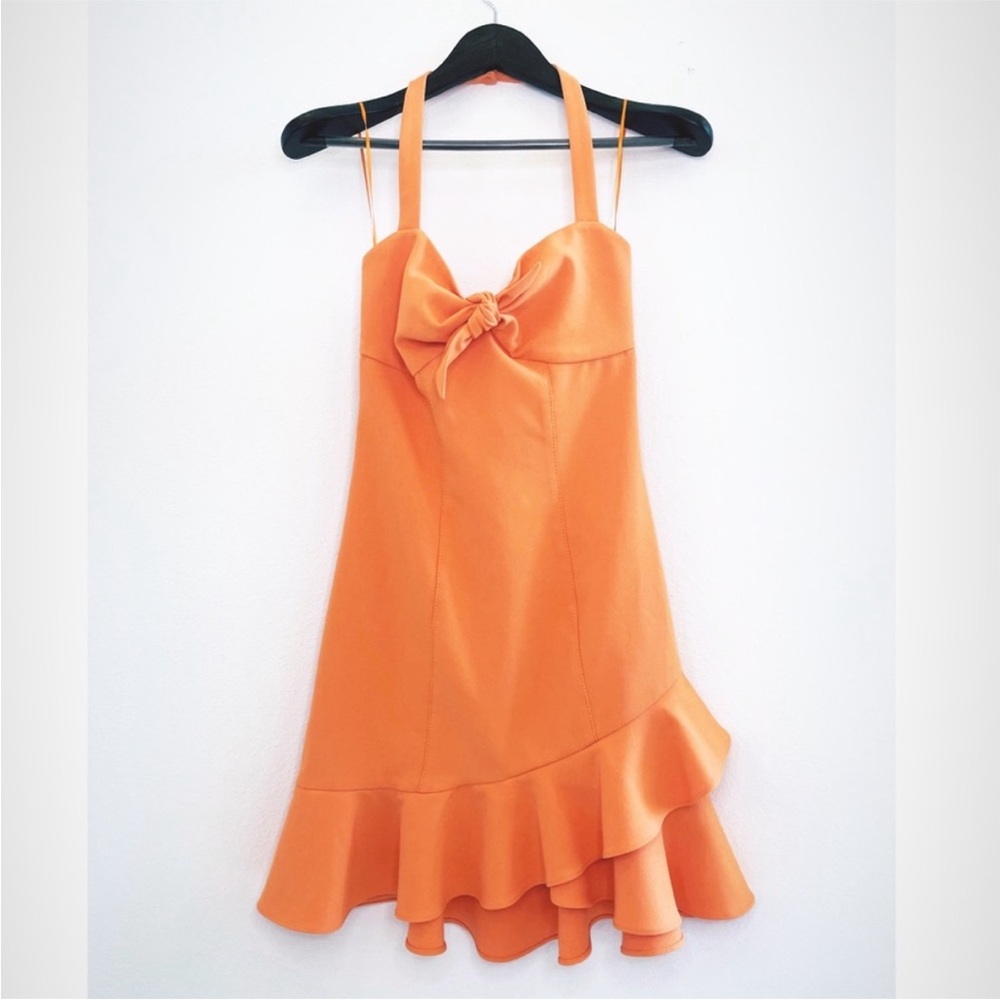 REVOLVE LIKELY Reyn Halter Dress Mandarin
Orange Sun